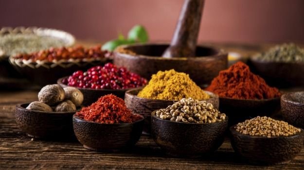 Traditional Indian spices used at hotel Jai Jalaram Dhule